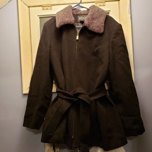 Womens NY&CO Black Wool dress coat